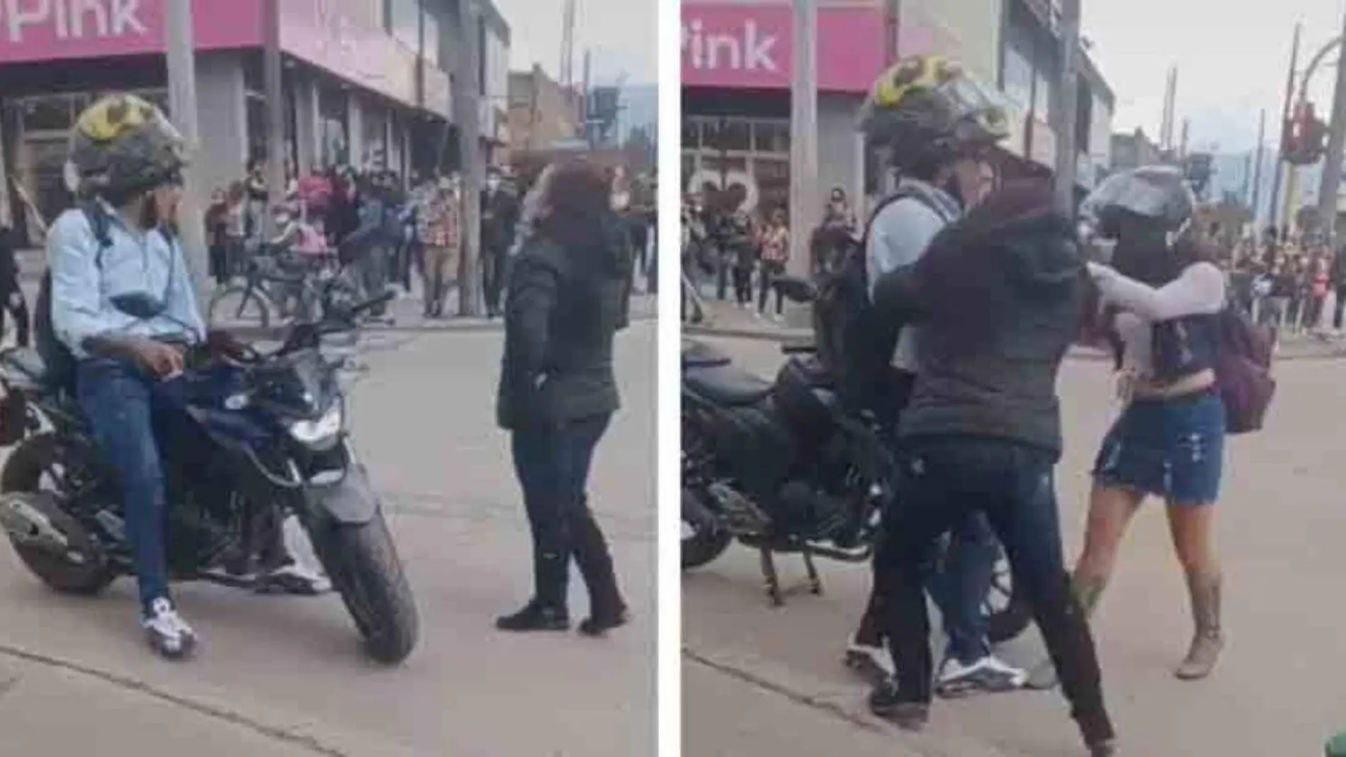 Mujer sorprende a su marido con la amante en la moto que ella misma le regaló